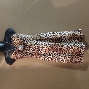 Leopard 🐆 print strapless dress